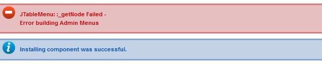 JTableMenu::_getNode Failed